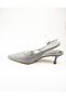 Alos 9515 Silver Stone Short Heeled Evening Dress Women's Shoes - 3