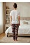 Patterned Bottom Pajamas - 3
