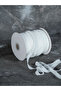 1 cm Simsiz Velvet Decorative Ribbon 3 Meters (White)-1 cm Simsiz Ribbon - 2