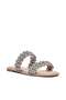 Womens Nyssa Silver Flat Sandals