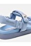 Monat Women's Blue Nylon Flat Sandals - 4