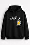 Bira Beer Time Printed Black Hooded Sweatshirt Hoodie