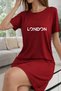 Plus Size Women's Short Sleeve Crew Neck T-Shirt Dress Nightgown