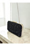 Special Design Black Color Wrinkled Stone Satin Chain Handle Women's Evening Dress Bag Wedding Engagement Graduation - 6