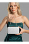 Special Design Ecru Color Wrinkled Stone Satin Chain Handle Women's Evening Dress Bag Wedding Engagement Graduation