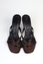 Women's Satin Flip-Flops and Sandals with Heels - 6