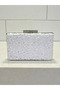 Special Design Ecru Color Wrinkled Stone Satin Chain Handle Women's Evening Dress Bag Wedding Engagement Graduation - 3