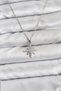 316L Steel Chain Silver Color Pole Star Model Zircon Stone Women's Necklace