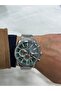 Silver Color Smoked Bezel Calendar Men's Wristwatch