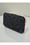Special Design Black Color Wrinkled Stone Satin Chain Handle Women's Evening Dress Bag Wedding Engagement Graduation - 2
