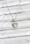 316L Steel Chain Silver Color Heart Model Zircon Stone Women's Necklace