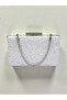 Special Design Ecru Color Wrinkled Stone Satin Chain Handle Women's Evening Dress Bag Wedding Engagement Graduation - 7