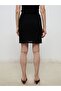 Mini Knitwear Skirt with Openwork Elastic Waist - 4