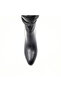 Genuine Leather Black Drawstring Heeled Women's Boots - 5