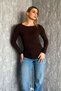Boat Neck Gathered Side Blouse 21951 - 6
