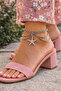 Women's Starfish Figured Anklet with Multi-Layered Chain and Shiny Stone Detail, Stylish Anklet - 2