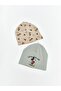 Mickey Mouse Printed Baby Boy Beret 2-Piece