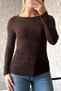 Boat Neck Gathered Side Blouse 21951 - 3