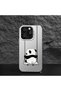 Case Compatible with iPhone 13 Silicone Edge Hard Back Anti-Fall Panda Pattern - 5
