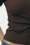 Women's Shoulder Pad Detailed Zippered Cotton Blouse – Brown - 7