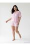 Shirt Collar Striped Women's Shorts Pajama Set