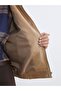 Mock Neck Women's Suede Look Coat - 4