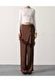 Women's Satin Lace Tie Palazzo Pants - 4