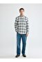 Regular Fit Plaid Men's Gabardine Shirt - 2