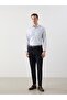Regular Fit Long Sleeve Plaid Gabardine Men's Shirt - 4