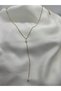 Elegant Pearl Detailed Y Model Women's Necklace |   316L Stainless Steel - 2