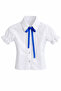 Girl's Cobalt Bow Lace Embroidered Shirt Cobalt Ribbon Skirt Set April 23 October 29 - 2