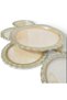 Gold Detailed Glass Cake Plate and Presentation Tray Set 7 Pieces - 4