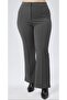 High-Waisted, Wide-Leg, Zippered, Plus-Size Women's Trousers - 3
