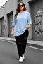 تي شيرت نسائي من Mily مقاس كبير، قطني بياقة دائرية، تصميم مريح للجنسين، مجموعة للأزواج - 2