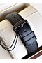 Functional Black Color Leather Cord Men's Wristwatch - 4