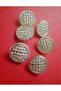 Metalized Straw Knitting Model Button Gold Plated 2.5 cm 1 Pack 6 Pieces - 5