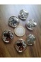 Metalized Wrinkled Button Gold Plated 2.5 cm 1 Pack 6 Pieces - 3