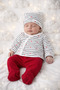 Newborn I Love Mommy & Daddy 3-Piece Baby Set Hospital Discharge Set – Red - 2