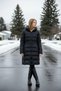 Women's long Puffer Jackets,Warm Winter autumn Jacket with Hood,Zipped Pockets,long Ladies Coat