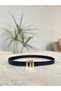 Women's Belt with Gold Details, White Belt, Women's Belt, Jacket Belt - 2