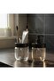 Transparent 2-Piece Glass Bathroom Soap Dish and Toothbrush Holder Set - 2