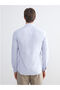 Artı-Store Men's Shirt Made of Poplin Fabric with Striped Pattern. Shirt with Collar, Long Sleeves - 4