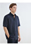 Artı-Store Men's Shirt Is Short-Sleeved and Closes with a Button on the Front. Button Detail on the Collar as Well - 3