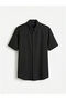 Artı-Store Men's Shirt Is Short-Sleeved and Closes with a Button on the Front. Button Detail on the Collar as Well