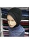 Black Embellished Detailed Model Ready-To-Wear Turban Ready-To-Wear Shawl Evening Dress Shawl Veil - 3