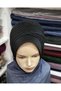 Black Glittery Model Ready-Made Turban Ready-Made Shawl Evening Dress Shawl Veil