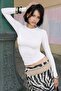 Women's Long Sleeve Crew Neck Body Suit Polyamide White - Flexible Structure, Gathering Effect, Casual & Stylish Style - 3