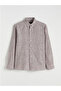M1 Sezon Mürdüm Regular Fit Striped Men's Shirt