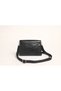 Black Covered Women's Shoulder Bag – Minimal Design, Metal Detail - 2