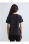 New Season Black Bow Printed 100% Cotton Women's T-Shirt - 8